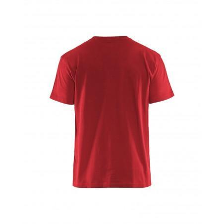 T-shirt bicolore rouge/noir