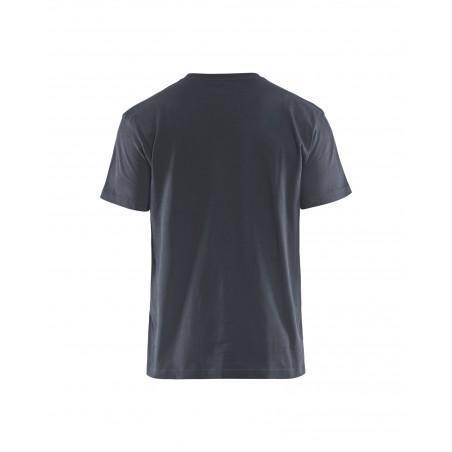 T-shirt bicolore gris foncé/noir