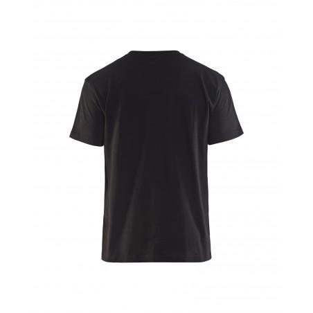 T-shirt bicolore noir/gris moyen