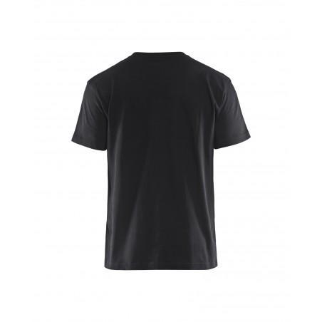 T-shirt bicolore noir/gris foncé