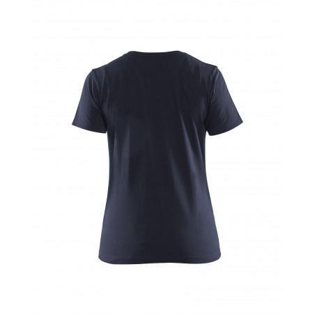 T-shirt femme marine foncé/noir