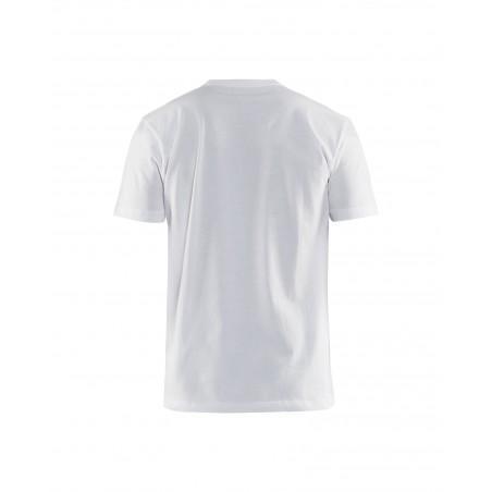 T-shirt bicolore blanc/gris foncé