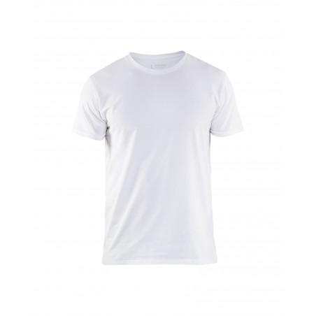 T-shirt stretch blanc