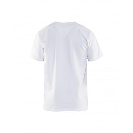 T-Shirt col V blanc