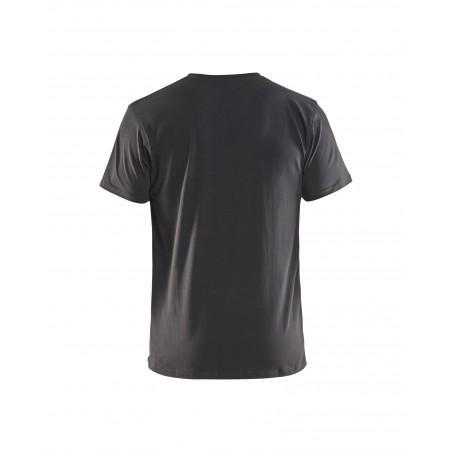 T-Shirt col V gris foncé