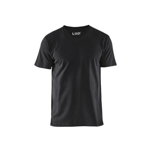 T-Shirt col V noir