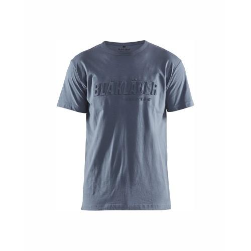 T-shirt imprimé 3D bleu paon