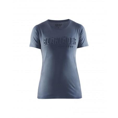 T-shirt imprimé 3D femme bleu paon