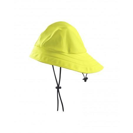Chapeau de pluie jaune fluo