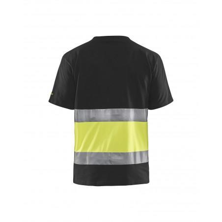 T-shirt haute visibilité noir/jaune fluo