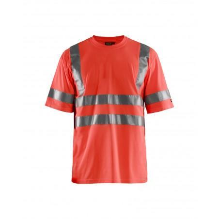 T-shirt haute-visibilité rouge fluo