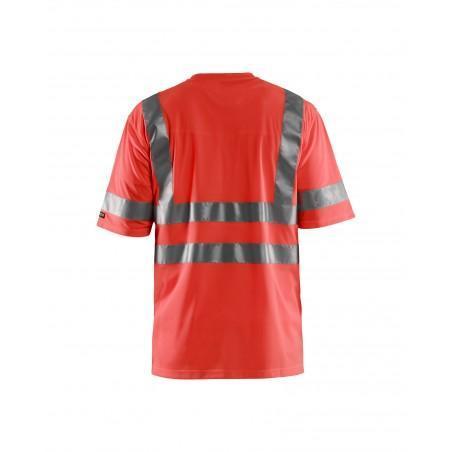 T-shirt haute-visibilité rouge fluo