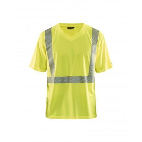 T-shirt anti-UV Haute-Visibilité jaune fluo