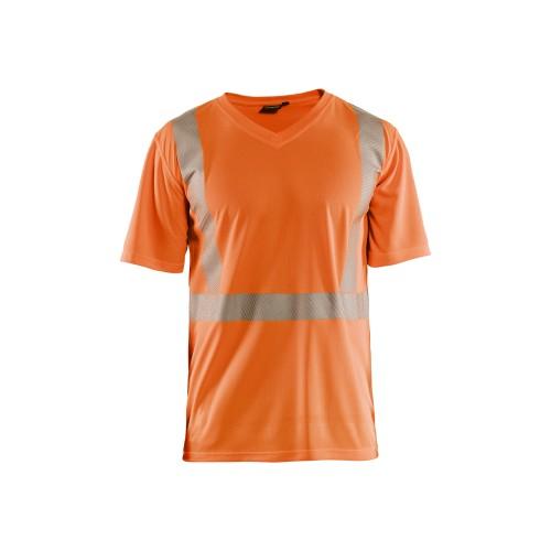 T-shirt anti-UV Haute-Visibilité orange fluo