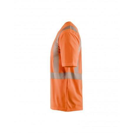 T-shirt anti-UV Haute-Visibilité orange fluo