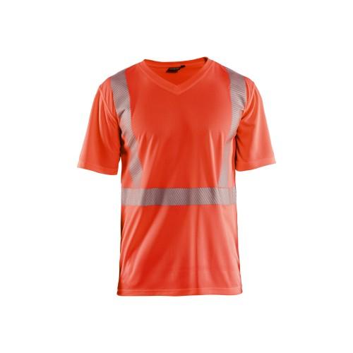 T-shirt anti-UV Haute-Visibilité rouge fluo
