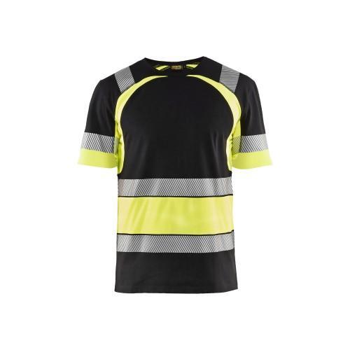 T-shirt Haute Visibilité noir/jaune fluo