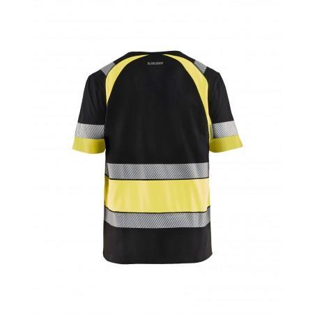T-shirt Haute Visibilité noir/jaune fluo
