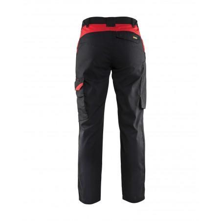 Pantalon Industrie femme noir/rouge