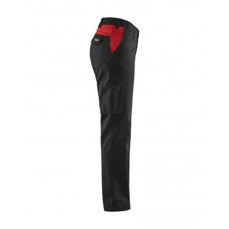 Pantalon Industrie femme noir/rouge