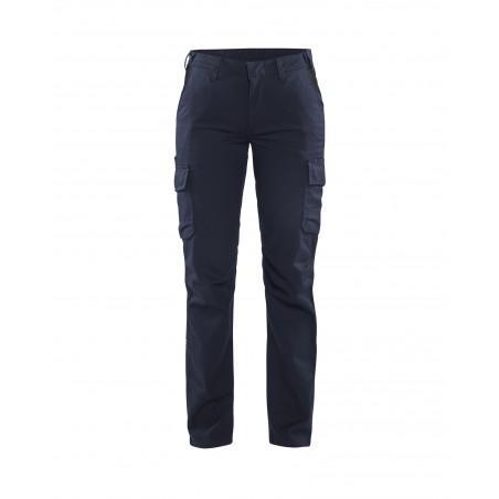 Pantalon industrie stretch 2D Femme marine foncé/noir