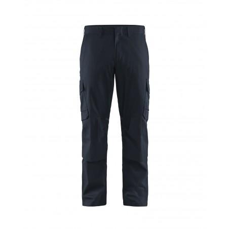 Pantalon industrie avec poches genouilleres stretch 2D marine foncé/noir