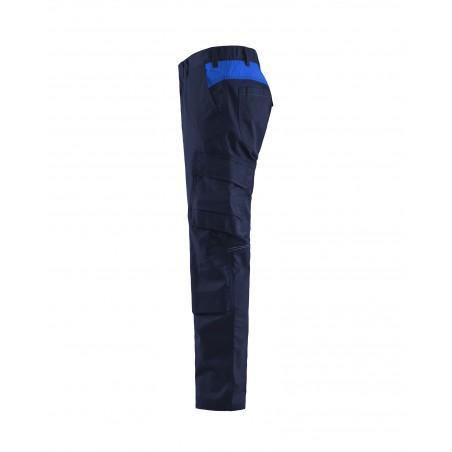 Pantalon industrie avec poches genouilleres stretch 2D marine/bleu roi