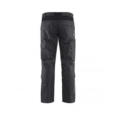 Pantalon industrie avec poches genouilleres stretch 2D gris moyen/noir