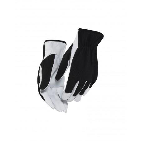 gants artisan cuir - pack x12 noir/blanc