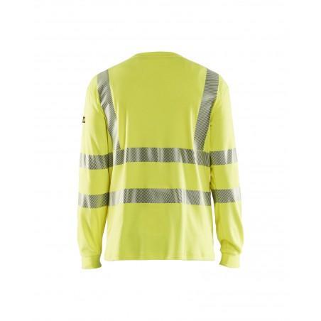 T-shirt multinormes manches longues jaune fluo