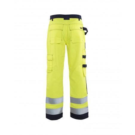 Pantalon Artisan Multinormes jaune fluo/marine