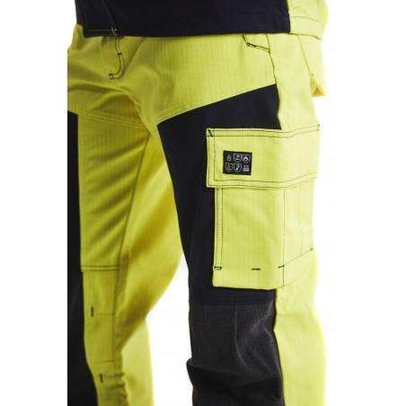 Pantalon Artisan Multinormes jaune fluo/marine