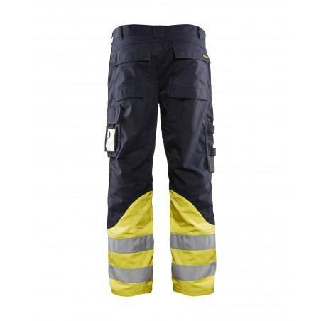 Pantalon multinormes inhérent marine/jaune fluo