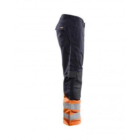 Pantalon multinormes inhérent marine/orange fluo