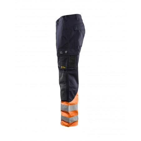 Pantalon multinormes inhérent marine/orange fluo