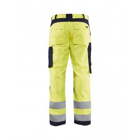 Pantalon multinormes inhérent jaune fluo/marine