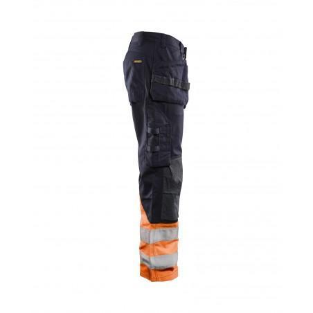Pantalon multinormes inherent marine/orange fluo