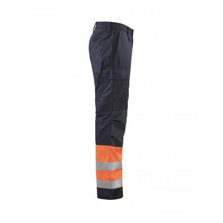 Pantalon hiver multinormes inhérent marine/orange fluo