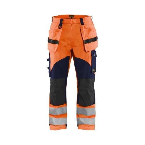 Pantalon multinormes inhérent orange fluo/marine