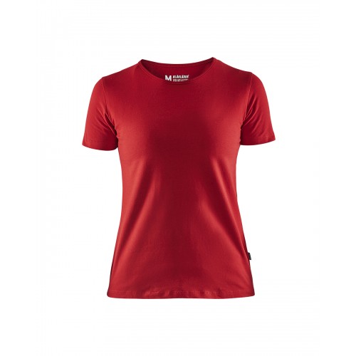 t-shirt-col-rond-femme-rouge-blaklader