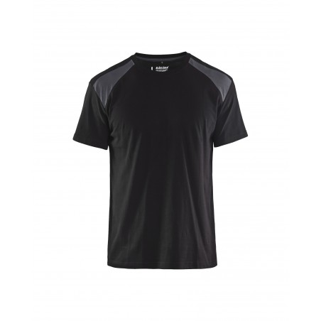 t-shirt-bicolore-noir-gris-moyen-blaklader