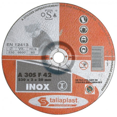 disque abrasif p inox d 230