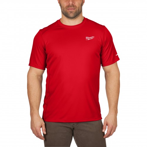 T-SHIRT WORKSKIN MANCHES-COURT ROUGE S. - Blister