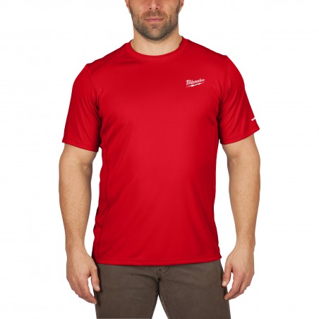 T-SHIRT WORKSKIN MANCHES-COURT ROUGE M. - Blister
