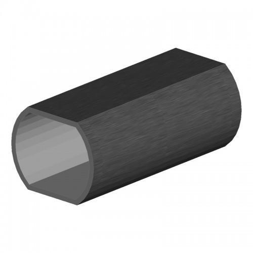 tube rond en aluminium Ø40 mm longueur 6080 mm avec 2 méplats