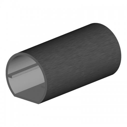 tube rond en aluminium Ø40 mm longueur 6m avec 1 méplat